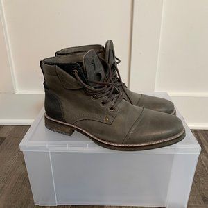🔥LIKE NEW🔥 Grey Boots with Cap toe